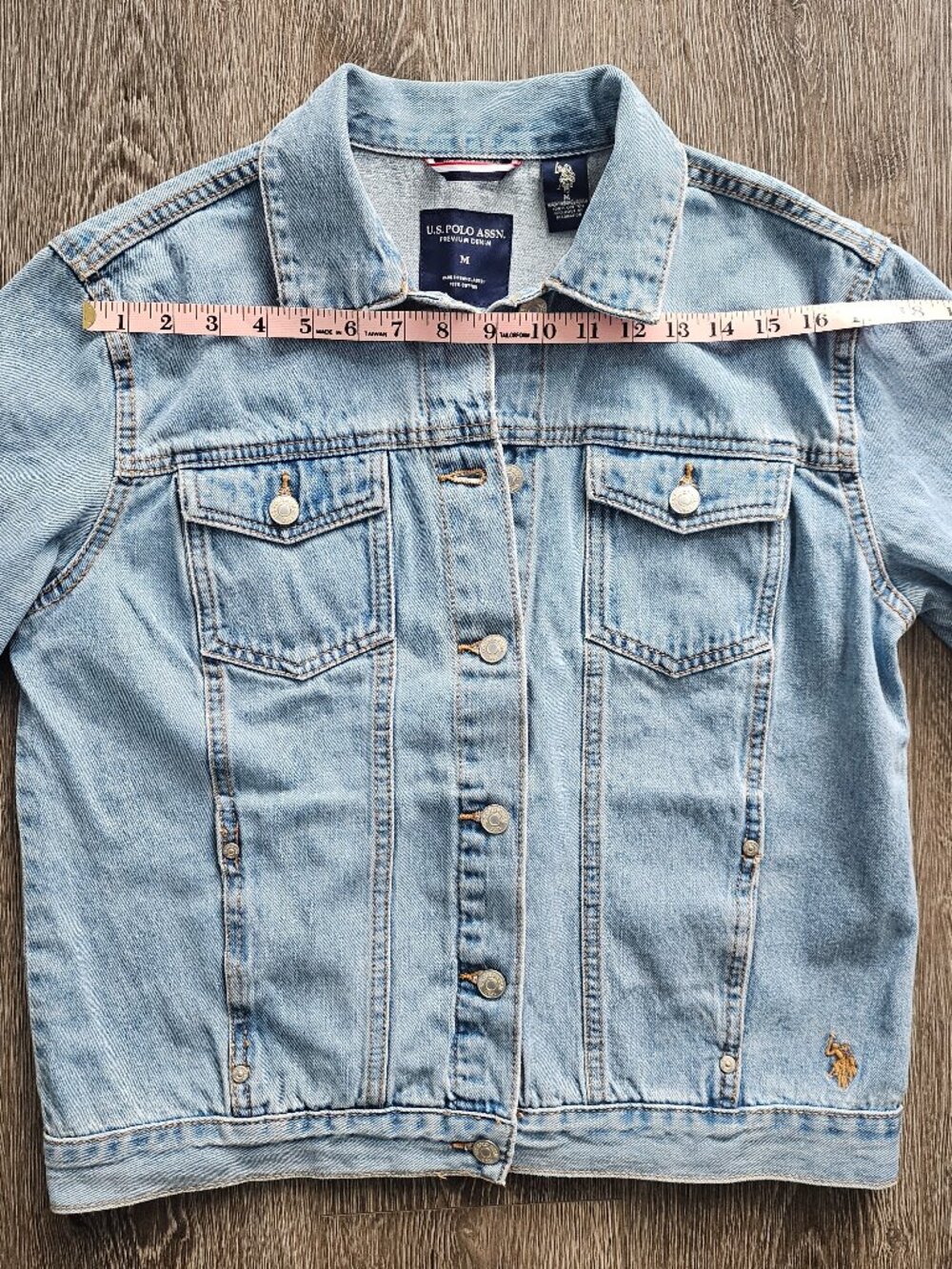 U.S. Polo Assn Light Wash Denim Jacket Classic Fit Size M NWOT - Picture 11 of 13